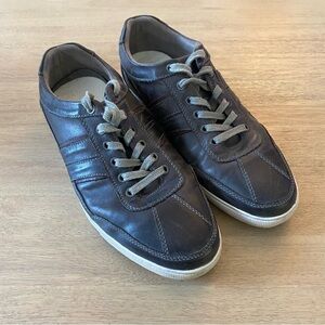 Kenneth Cole Reaction Sprinter Sneaker Dark Brown Grey Leather | 10